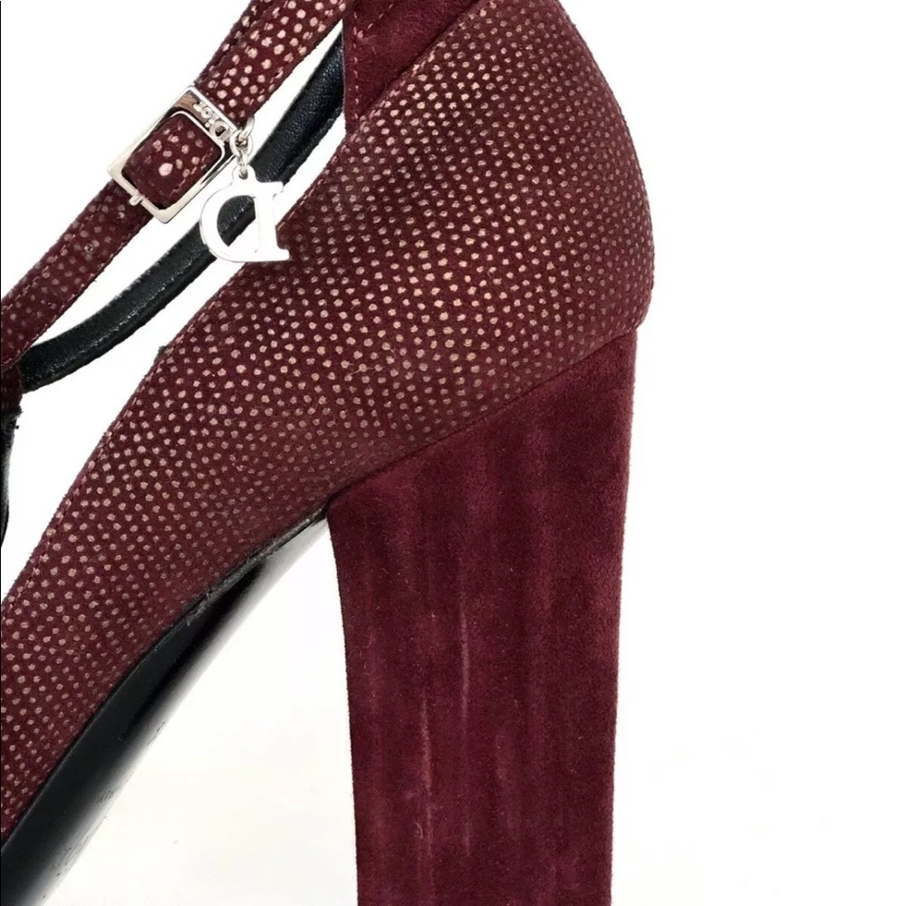 Christian DIOR Ankle Strap Heel Pump Shoes 7.5 M - Picture 3 of 5